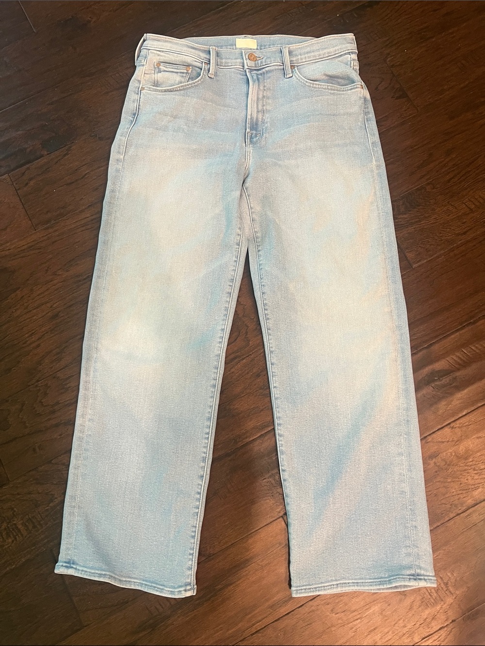 MOTHER Mid Rise Rambler Zip Ankle Jeans 31 Balls in Your Court Wash EUC